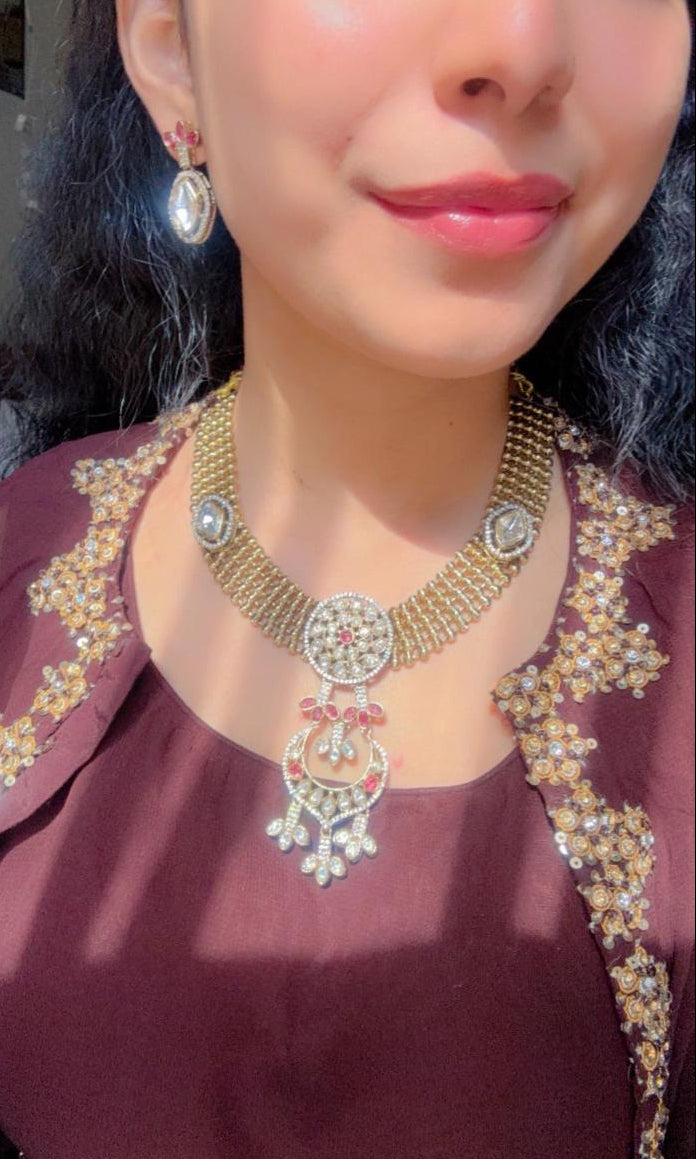 Noor – Antique Ruby Choker Set