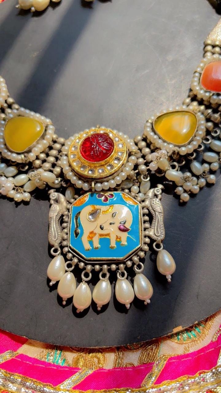 Nandi Divine Enamel Choker Set