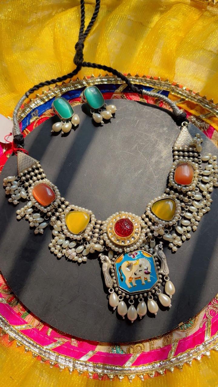 Nandi Divine Enamel Choker Set