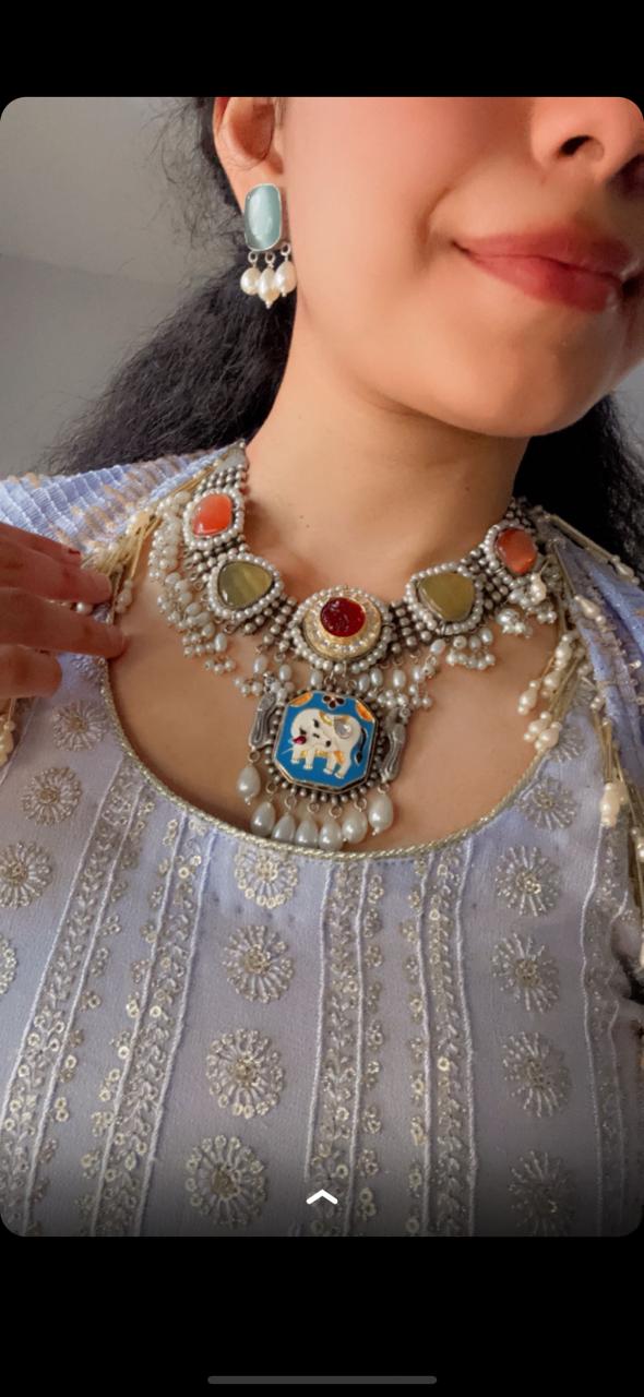 Nandi Divine Enamel Choker Set