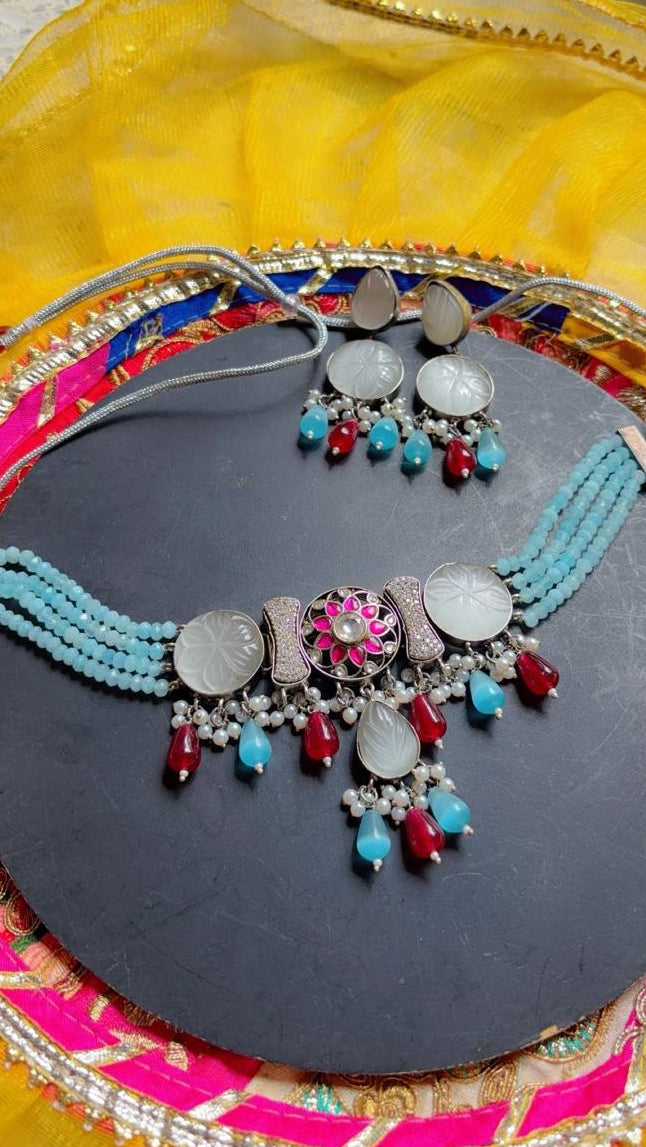 Meher Hand-Carved Choker Set