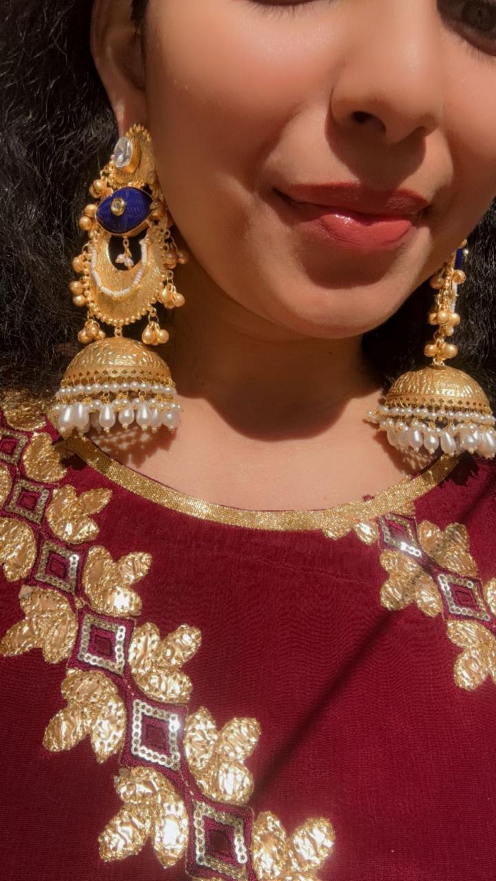 The Royal Blue Chand Earrings