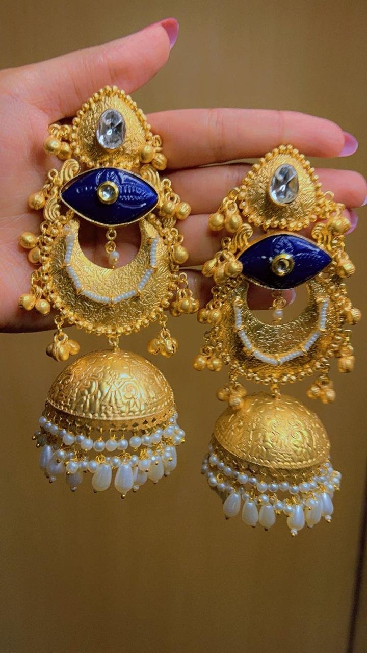 The Royal Blue Chand Earrings