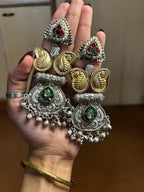 Peacock Pachi Kundan Earrring