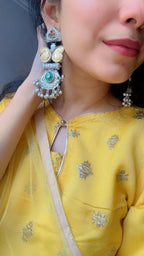 Peacock Pachi Kundan Earrring