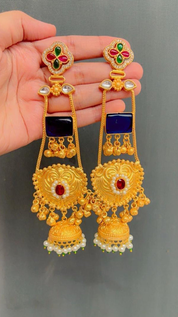 The Gul-Bahar earrings (blue edition)