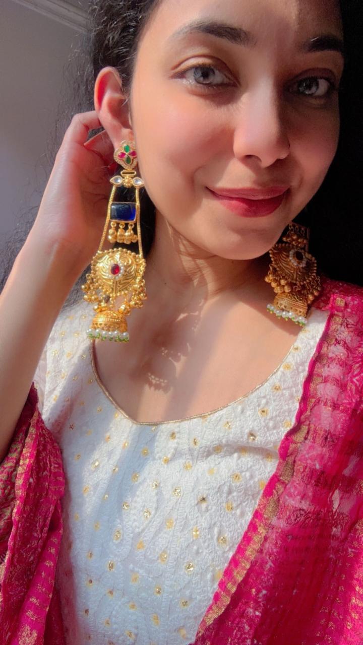 The Gul-Bahar earrings (blue edition)