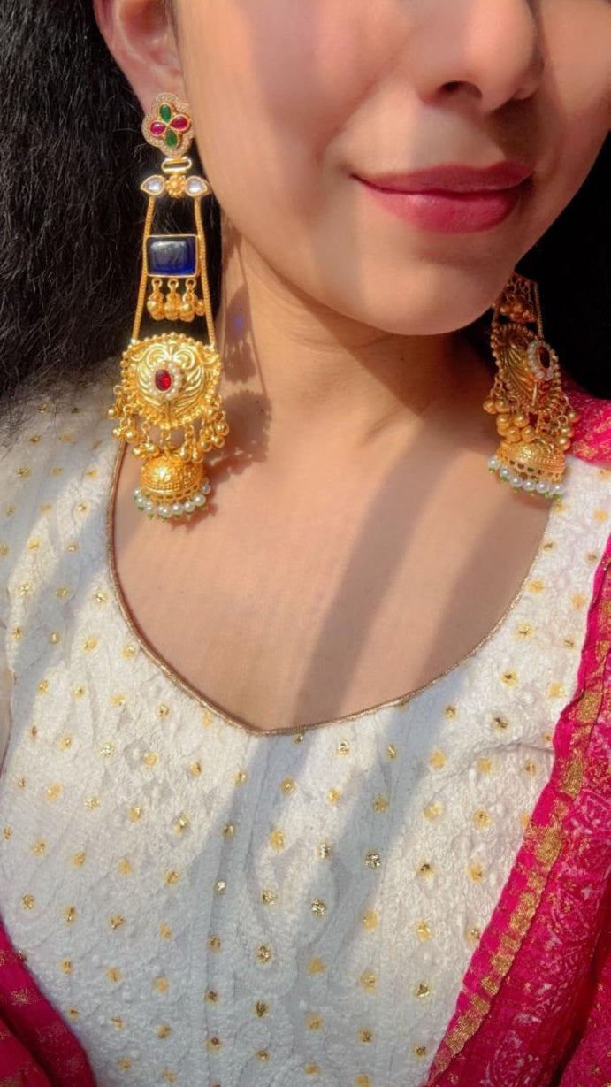 The Gul-Bahar earrings (blue edition)