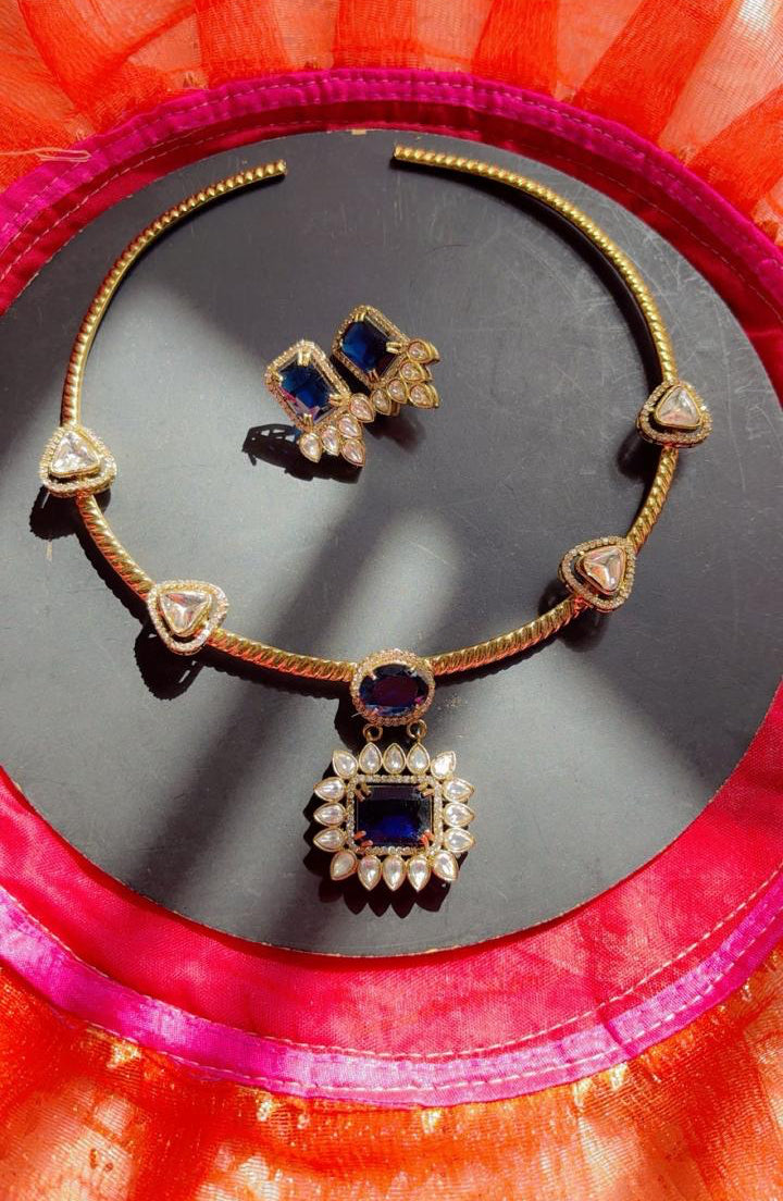 Neelvarna Moissanite Set