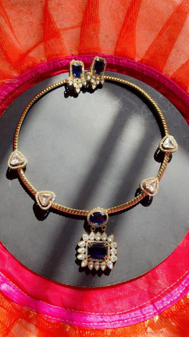 Neelvarna Moissanite Set