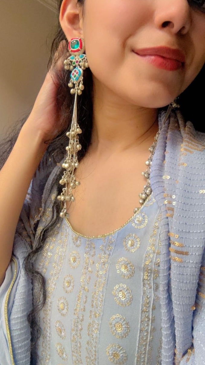 Bohemian Charm Long Dangler Earrings