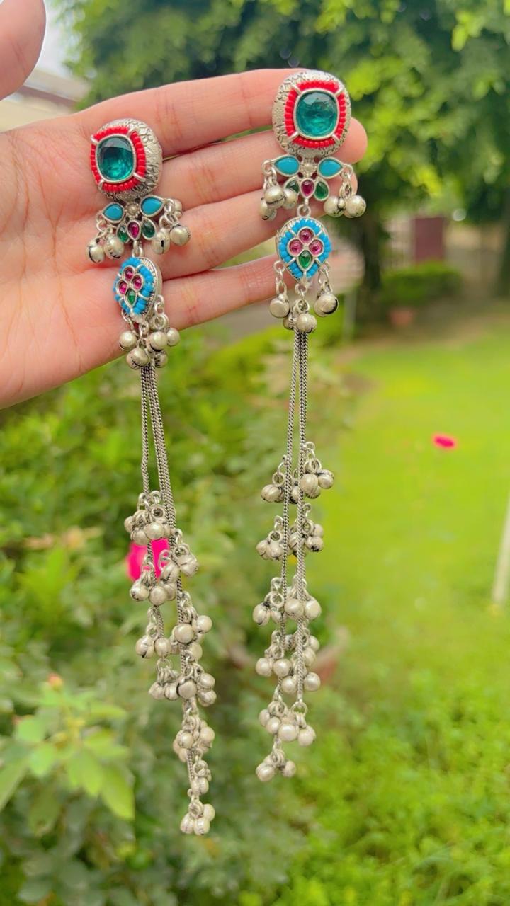Bohemian Charm Long Dangler Earrings